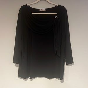 Dressbarn Woman Drape Front Dressy Blouse